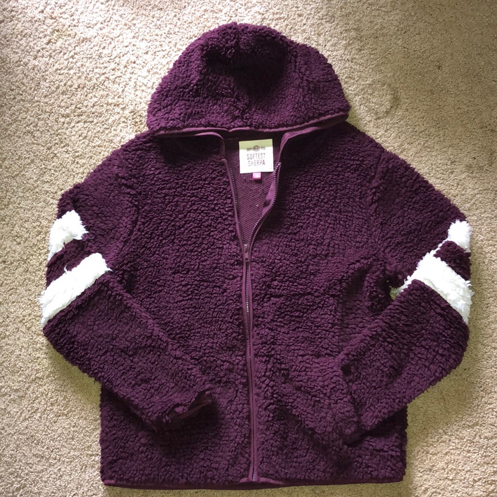 NWOT SO Sherpa Zip Up Sweatshirt
